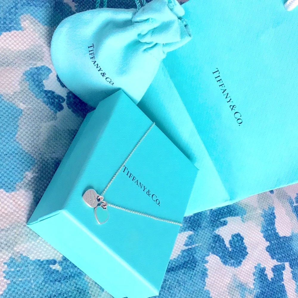 Tiffany double heart necklace